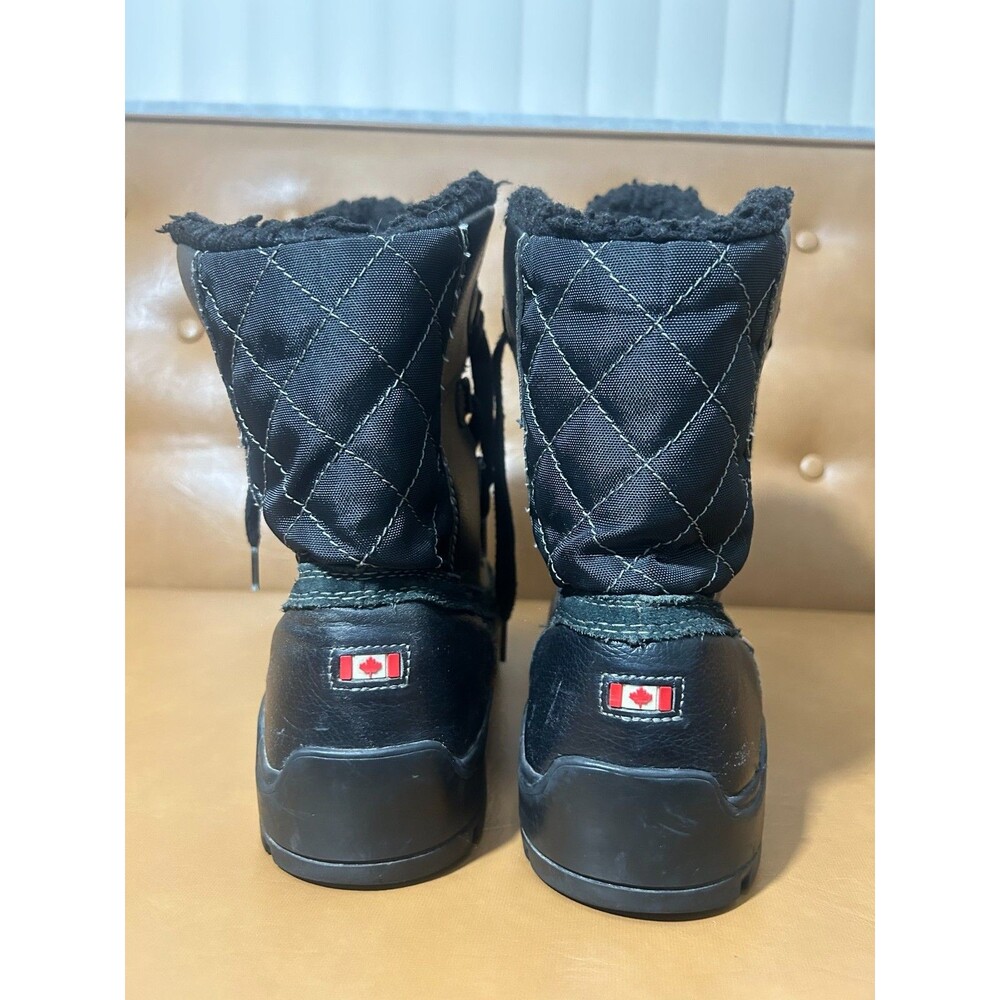 Pajar Canada Snow Boots Mens US 11-11.5 Black Leather Moose Grip Low Waterproof‎ - Picture 7 of 16